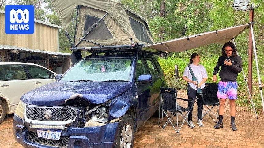 Nannup rallies to help stranded French backpackers after kangaroo crash delays road trip