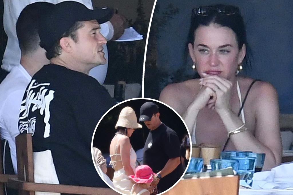 Exes Katy Perry, Orlando Bloom look tense during lunch date on Italian vacation