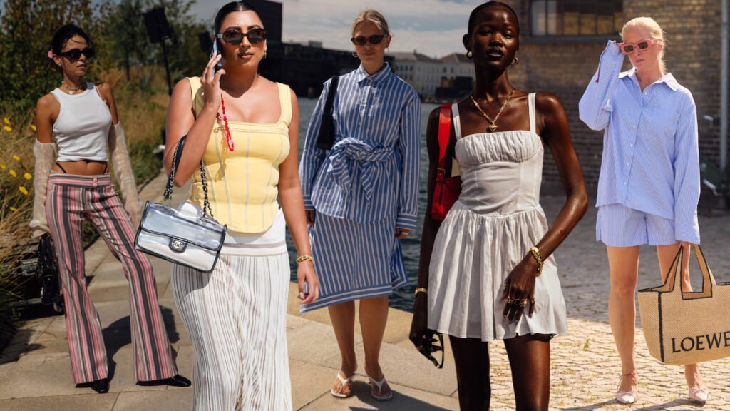 collage of women wearing vacation outfits