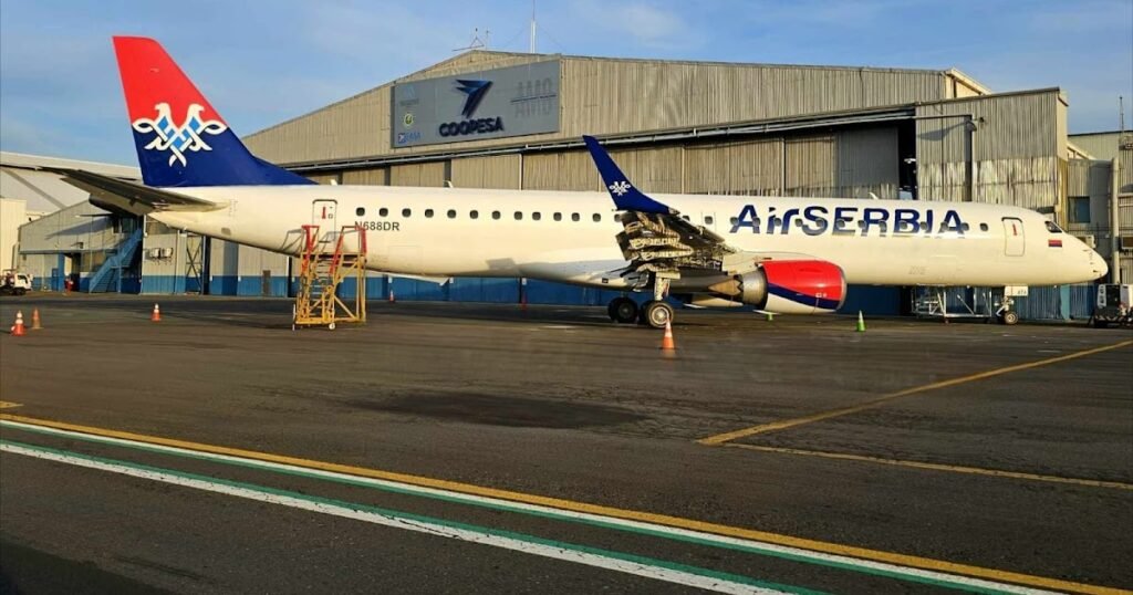Air Serbia’s third E195 prepares for delivery