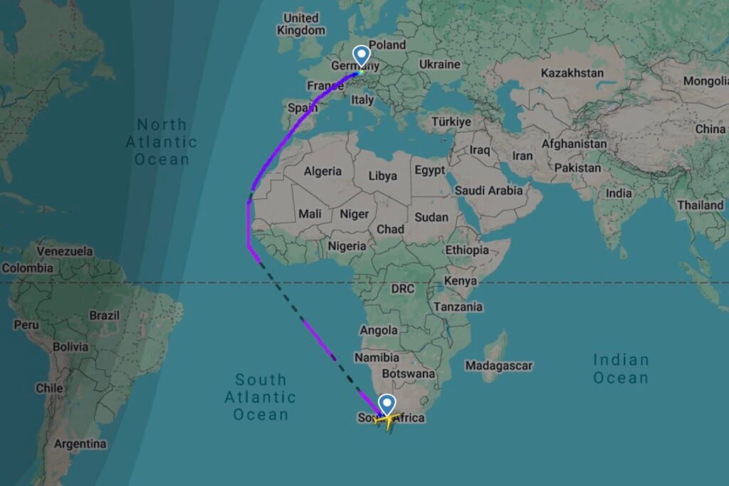 Mix-Up Causes Lufthansa A350 To Operate Circuitous Route Around Africa