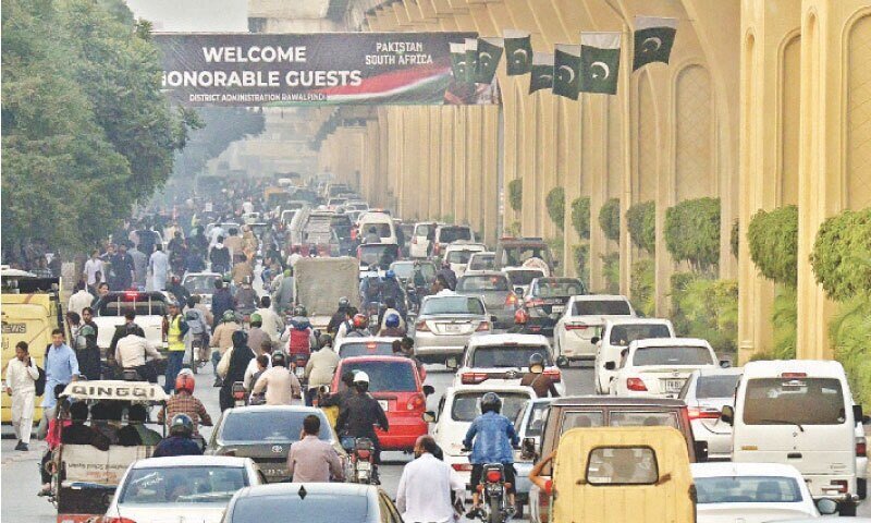 Road closure due to cricket matches inconveniences citizens in Pindi - Pakistan