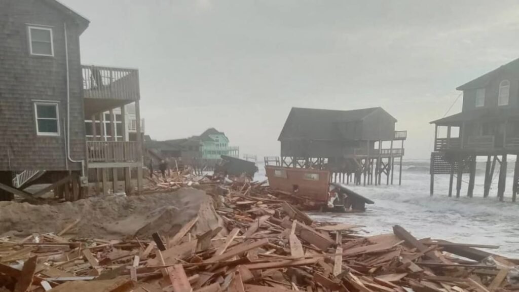 Six Outer Banks homes fall into the sea as Humberto, Imelda churn offshore