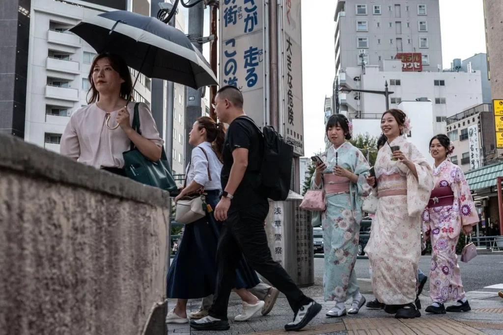 Chinese tourists make up a significant portion of foreign visitors to Japan.