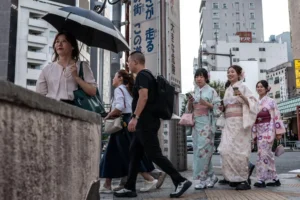 Chinese tourists make up a significant portion of foreign visitors to Japan.
