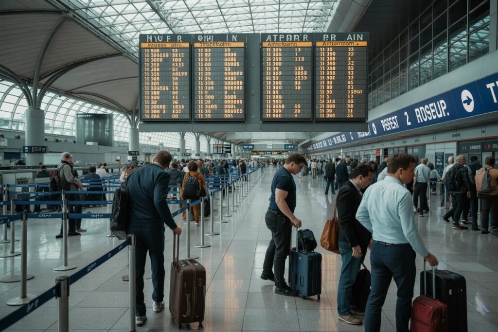 Travel turmoil hit europe as brussels, sas, scandinavian, klm, air france face 41 flight cancellations and 1134 delays in belgium, sweden, denmark, netherlands, france, leaving thousands of travelers stranded across brussels, stockholm, dublin, amsterdam, paris, and beyond