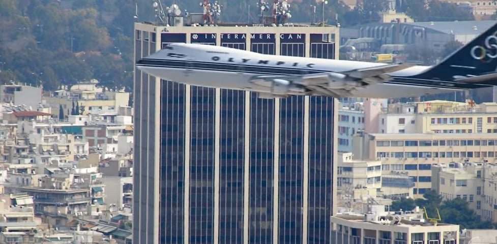 Olympic Airways Flight 411 Boeing 747 Athens Near Crash