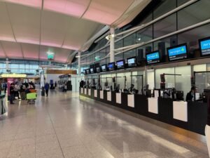 people walking in an airport