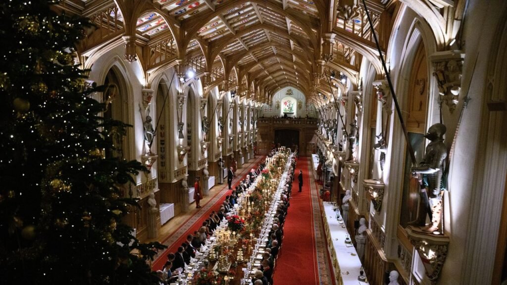 Behind the scenes of a state banquet: A glimpse inside St George's Hall, Windsor Castle, as it was transformed