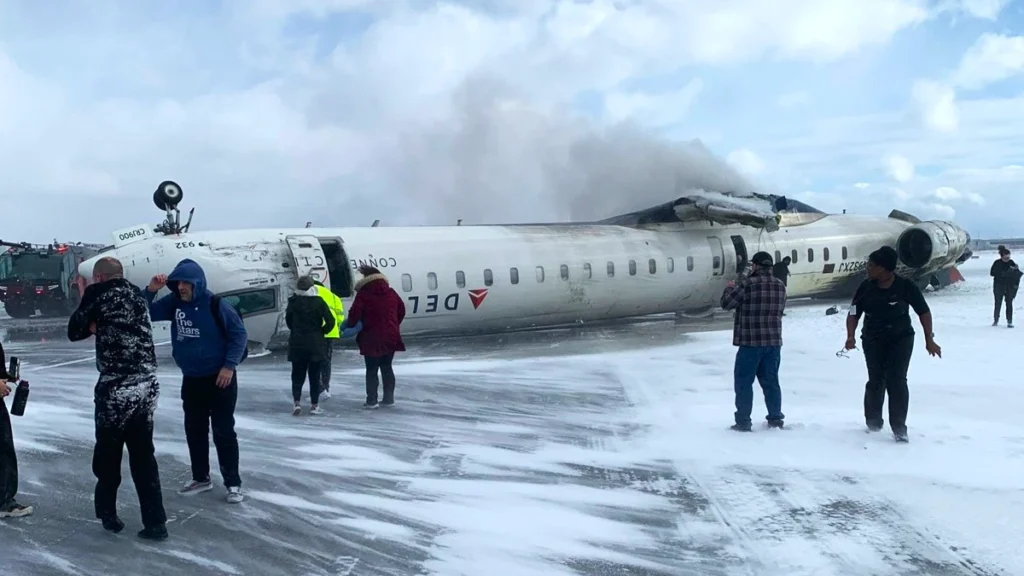 Delta Air Lines CRJ Plane Crash at Toronto Airport, Canada
