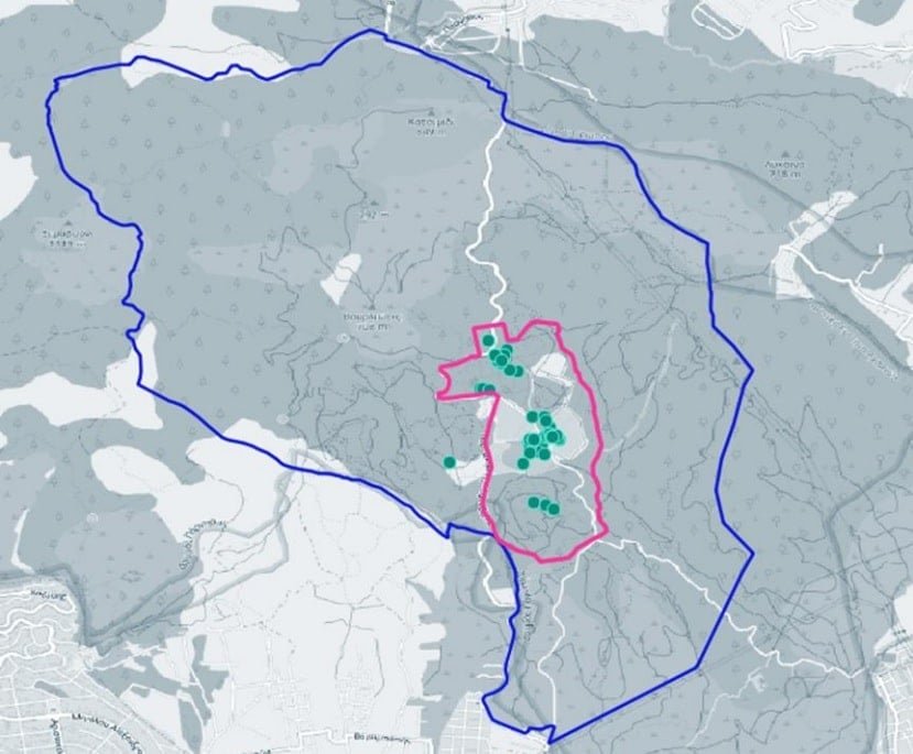 Tatoi Royal Estate Concession Tender Bulidings Map.