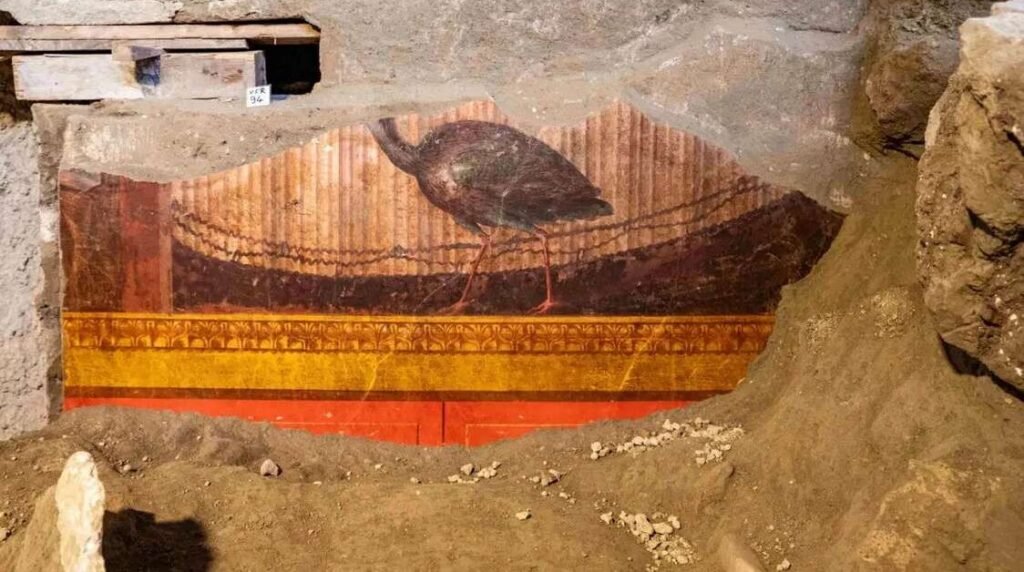 Hall of Peacock Frescoes Restored at Pompeii Villa Belonging to Emperor Nero's Wife
