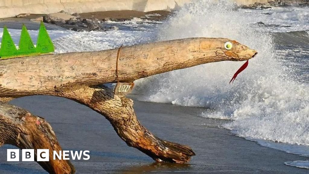 Porthcawl's beloved Lizzy the 'logness monster' gets swept to sea
