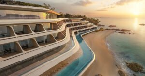 ZHA shapes stepped coastal retreat for NOT A HOTEL in japan