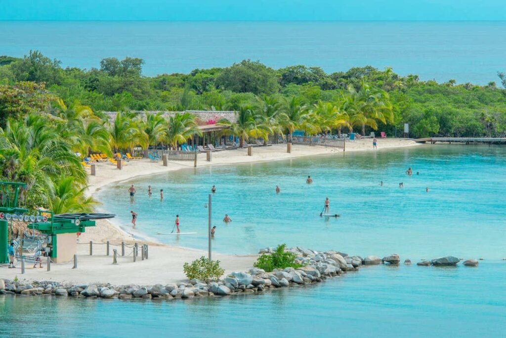 Panoramic View Of A Beach In Roatan, Honduras