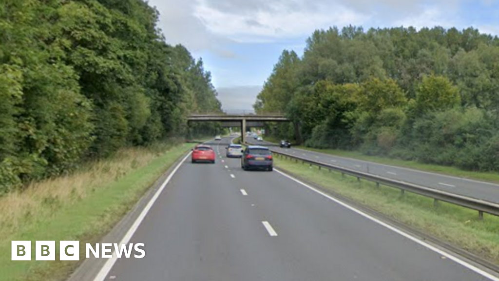 A77 road closed after concrete falls from bridge