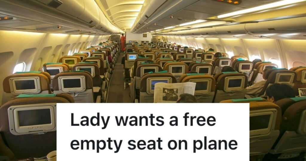 A flight with empty seats