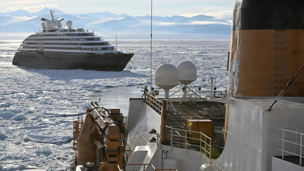 Antarctica cruise briefly trapped in ice, Coast Guard steps in
