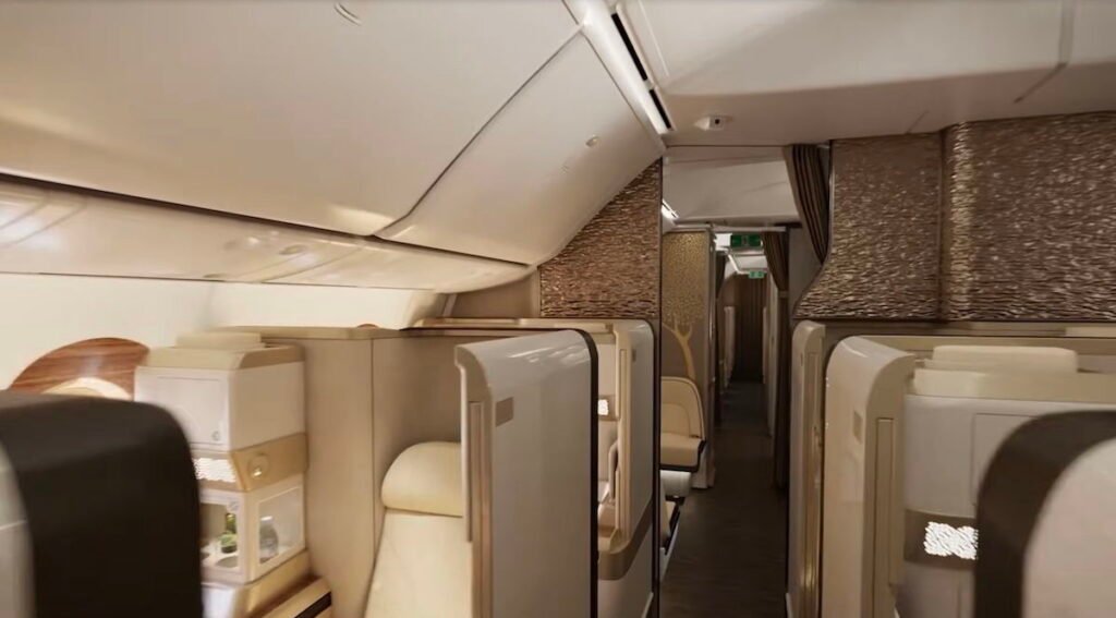 Emirates Leaks Boeing 777X Business Class Suites With Doors, Onboard Lounge