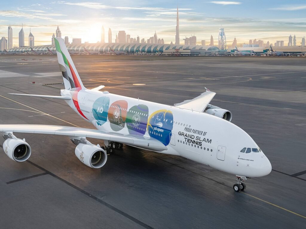 Emirates Unveils Grand Slam-Themed A380, Celebrating Tennis in the Skies