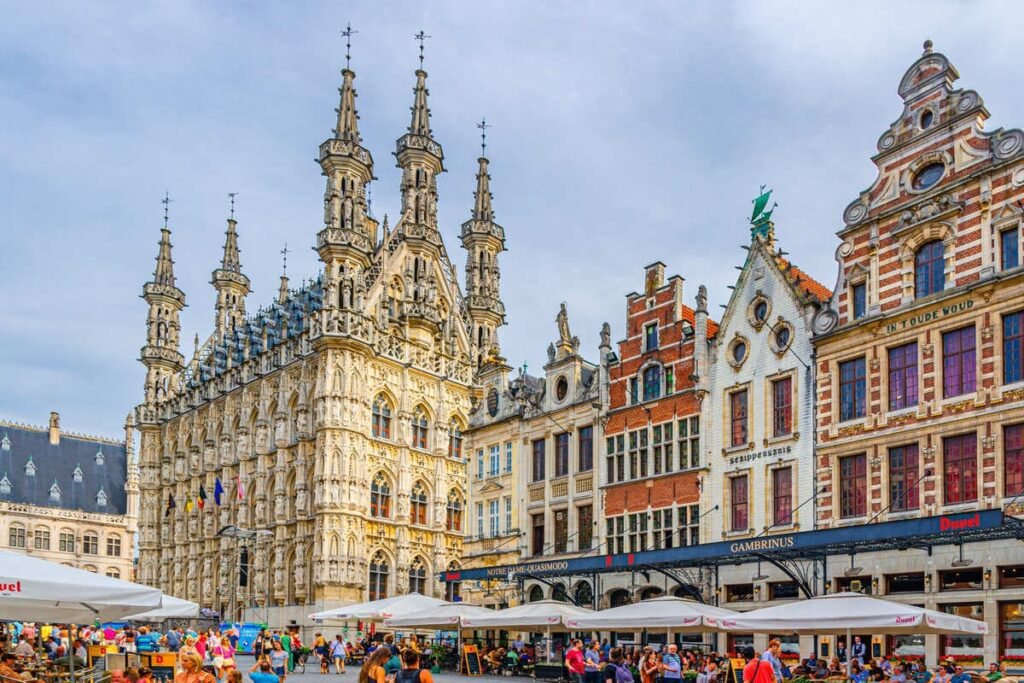 Medieval Gothic City Hall In Leuven, Belgium