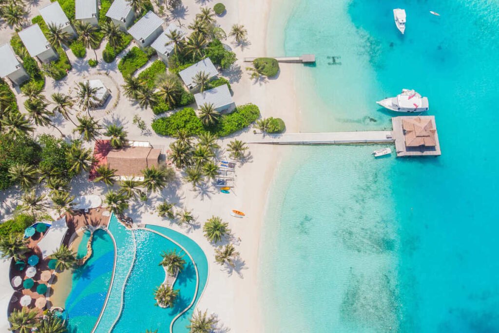 Aerial View Of A Beach In Dominica, Caribbean Sea