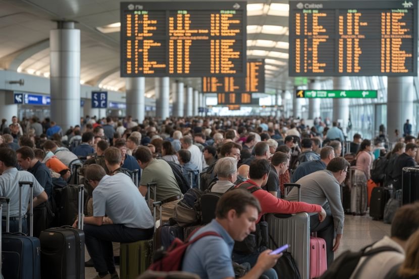 Massive disruptions at amsterdam schiphol with 386 delays and 151 cancellations. Travelers face uncertainty, impacting international flights and airports globally.