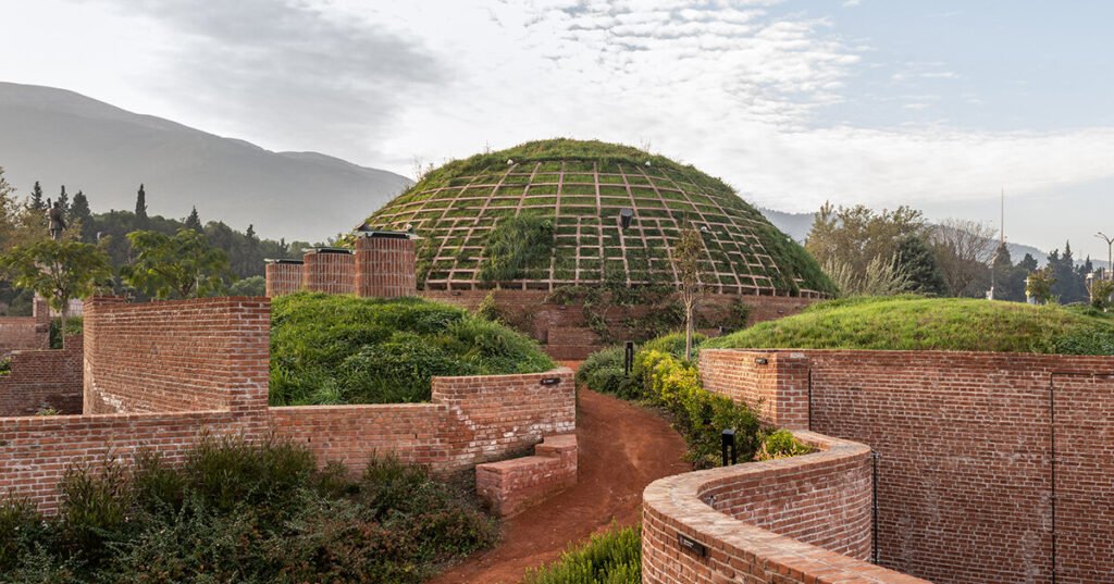 earth-covered domes shape liberation museum of manisa in turkey