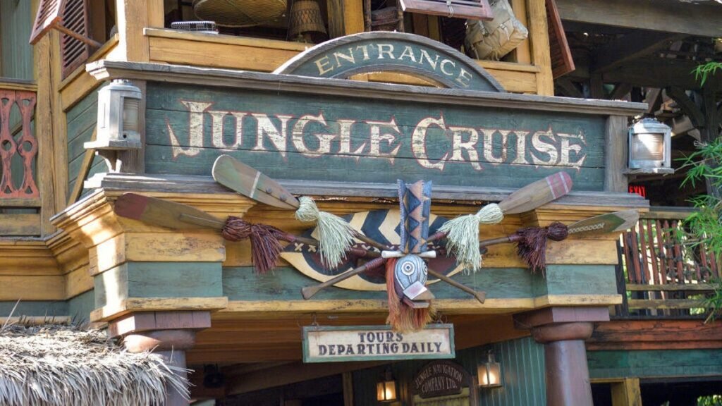 A photo of the entrance to the Jungle Cruise ride at Disneyland