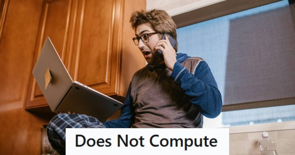 Man looking at his online banking and on the phone to the hotel, looking for his cash deposit