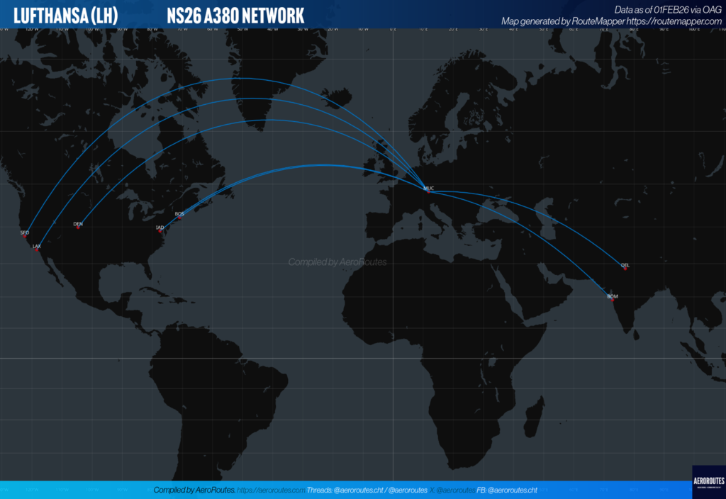 Lufthansa NS26 A380 Service Revision – 01FEB26 — AeroRoutes