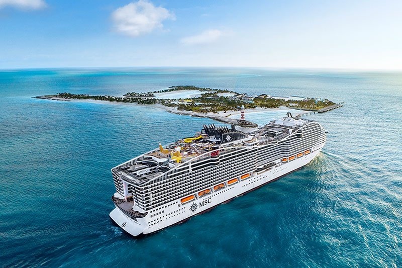 msc ship at ocean cay 2025