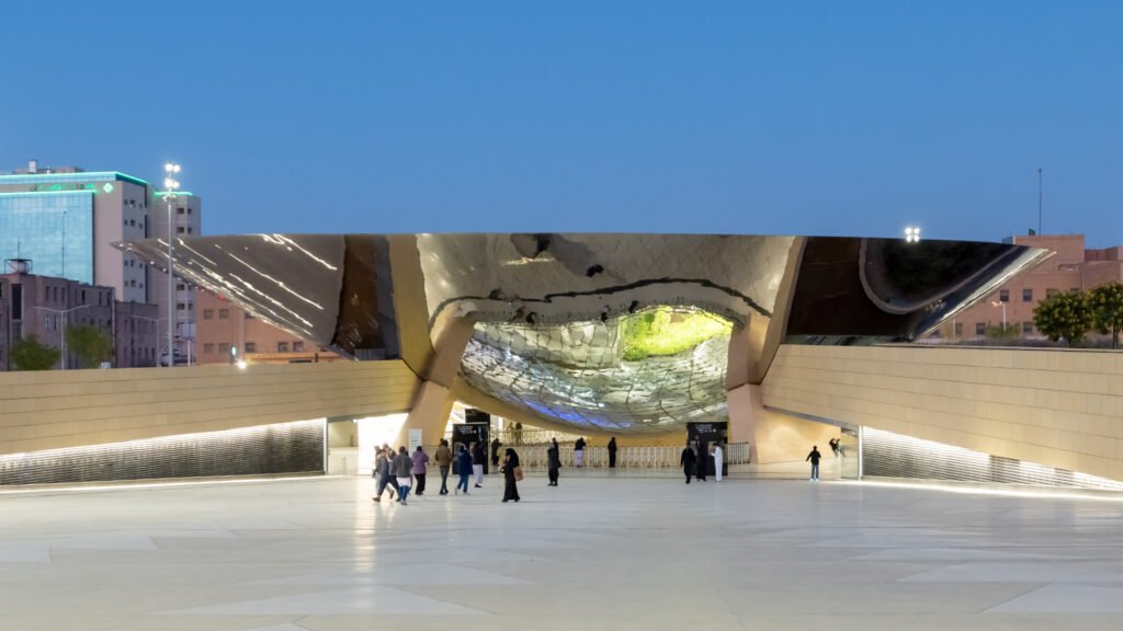 Snøhetta tops Saudi metro station with mirrored canopy