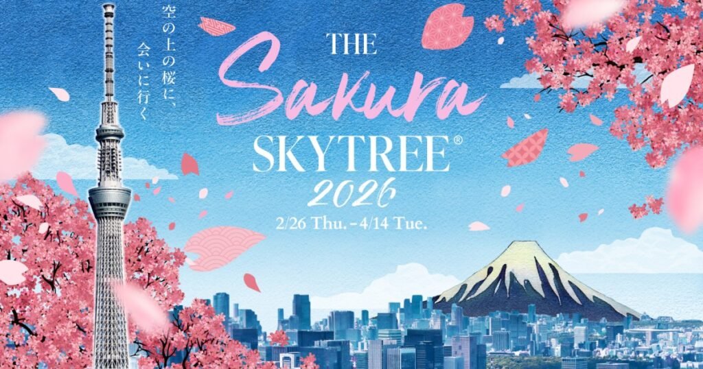 Tokyo Skytree turns pink for the cherry blossom season