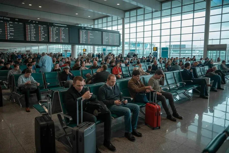 Dublin airport, passengers