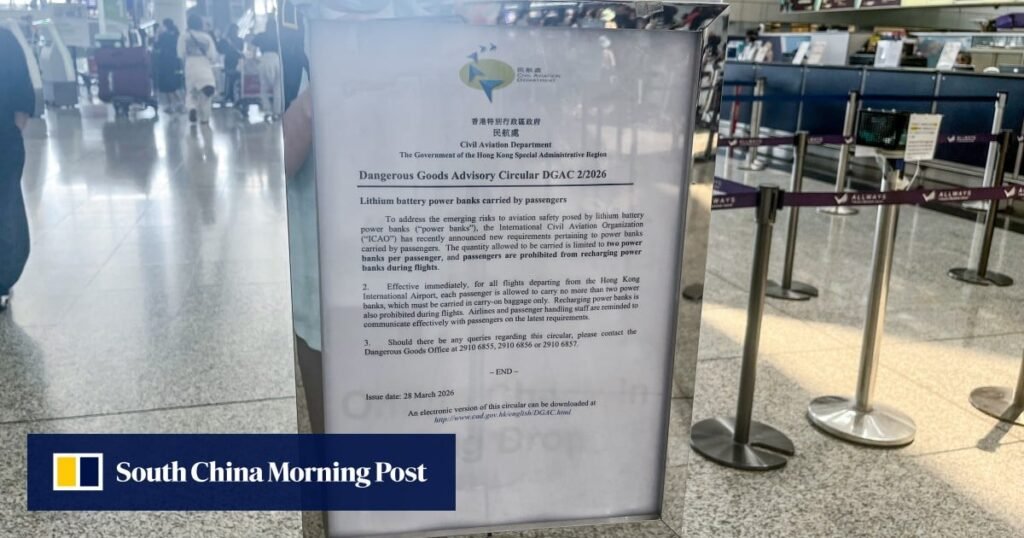 Hong Kong passengers caught off guard by new airport limit of 2 power banks