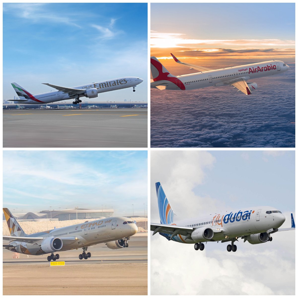 March 19 Schedules for Etihad, Emirates, flydubai