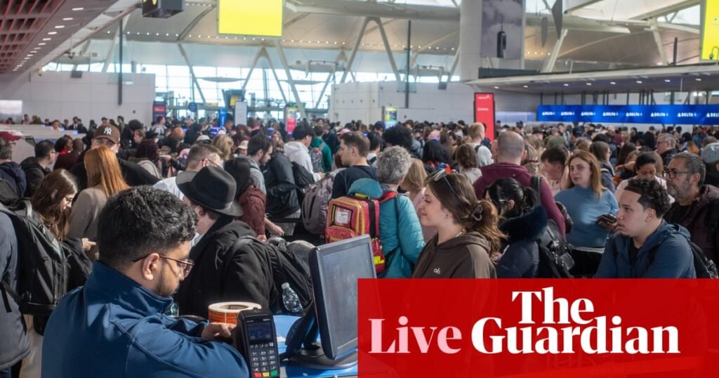 Nearly 500 airport security staff quit as DHS shutdown drags on with no end in sight – US politics live | Trump administration