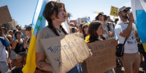 Tourist protests return to Spain's Tenerife as furious locals launch attacks just weeks before Easter holidays