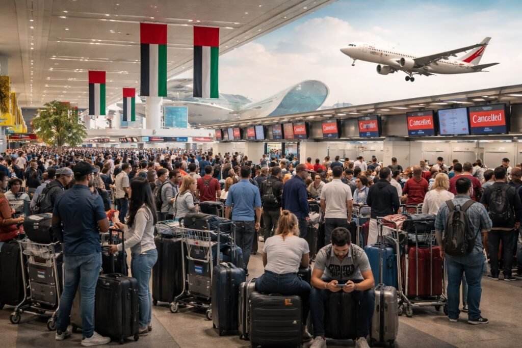 United arab emirates joins saudi arabia, qatar, bahrain, kuwait, and oman in coordinating airspace closures, emergency corridors, and contingency routing to protect civilian flights while limited traffic resumes