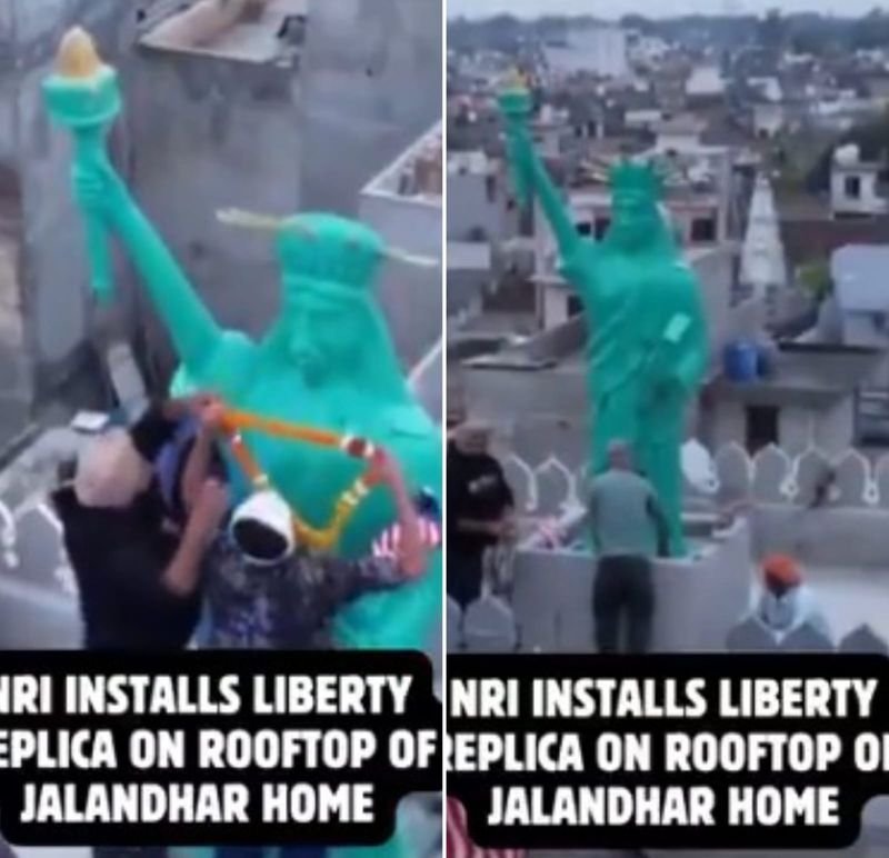 Why did this NRI install 'Statue of Liberty' on his Jalandhar rooftop?