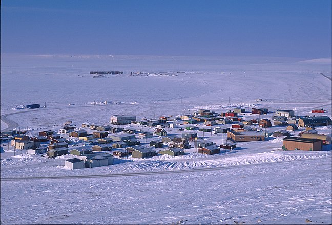 hamlet of Resolute Bay in snowy season