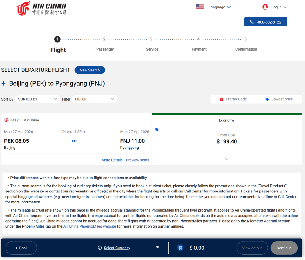 Air China Cancels North Korea Service in April 2026 — AeroRoutes