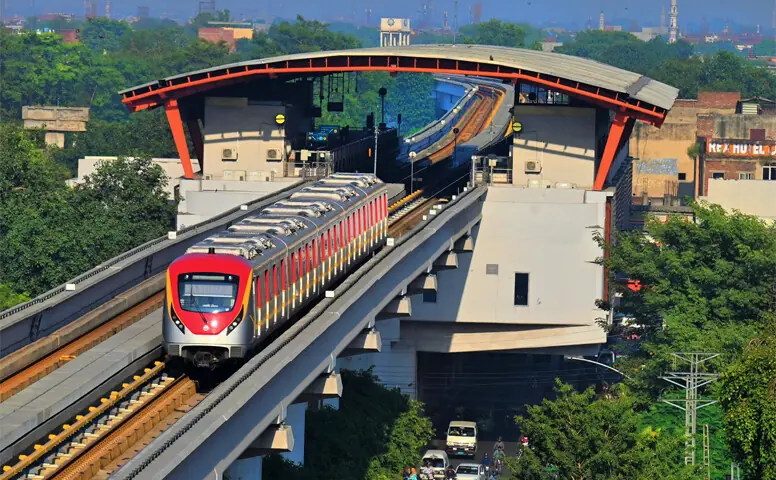 The Orange Line Metro Train in Lahore, which became operational in 2020, is one of the first modern mass transit systems in Pakistan