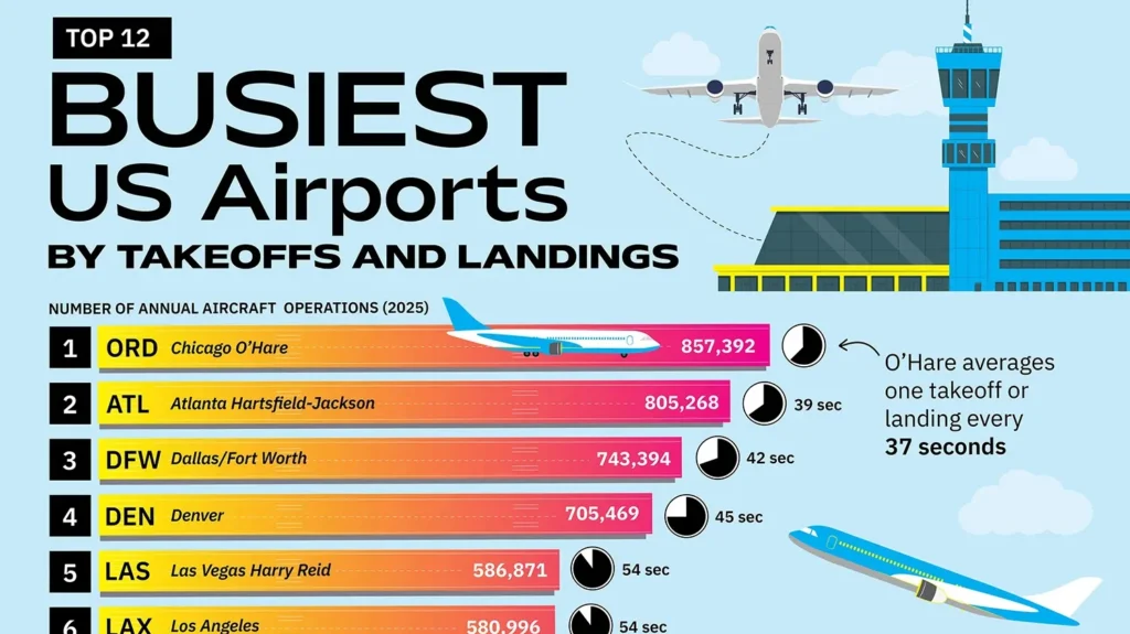 Ranked: The Busiest U.S. Airports by Flights - Visual Capitalist