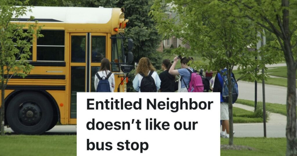 students waiting to board the school bus