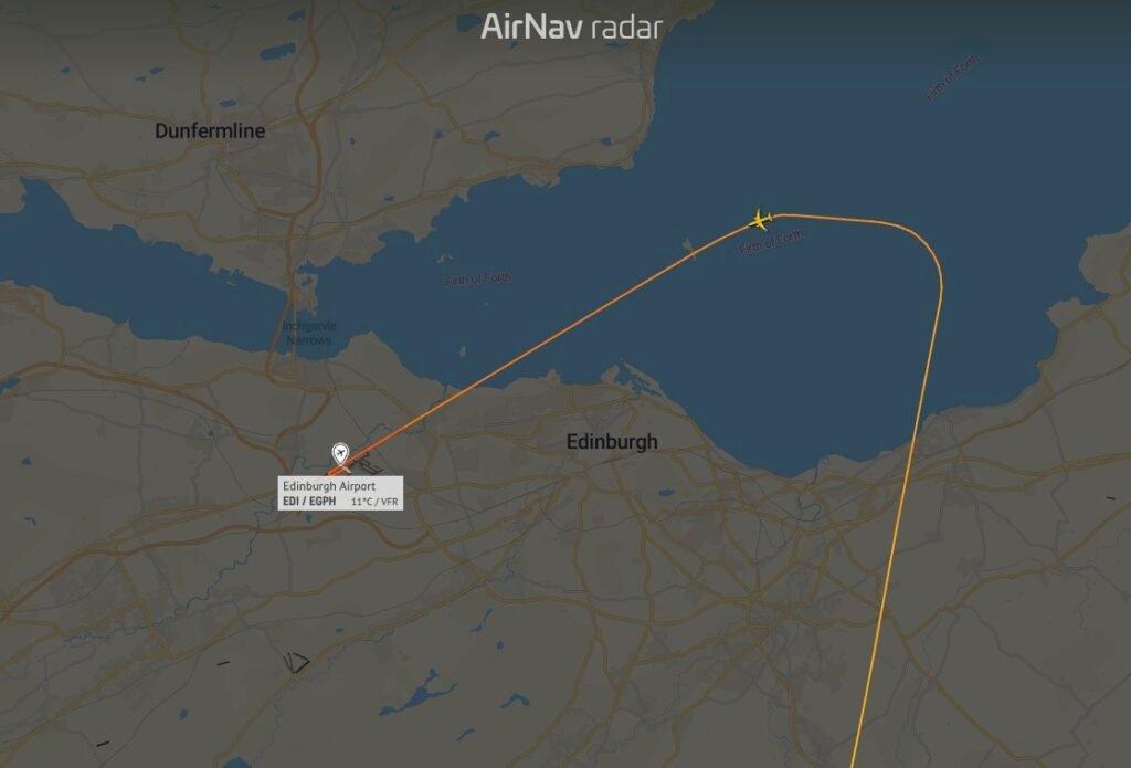 British Airways BA1458 declares emergency on approach to Edinburgh as co-pilot requires medical attention