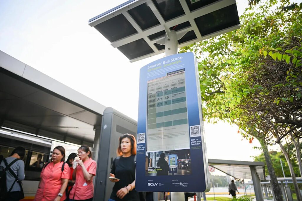 Solar-powered, colour e-paper bus information display under testing by LTA