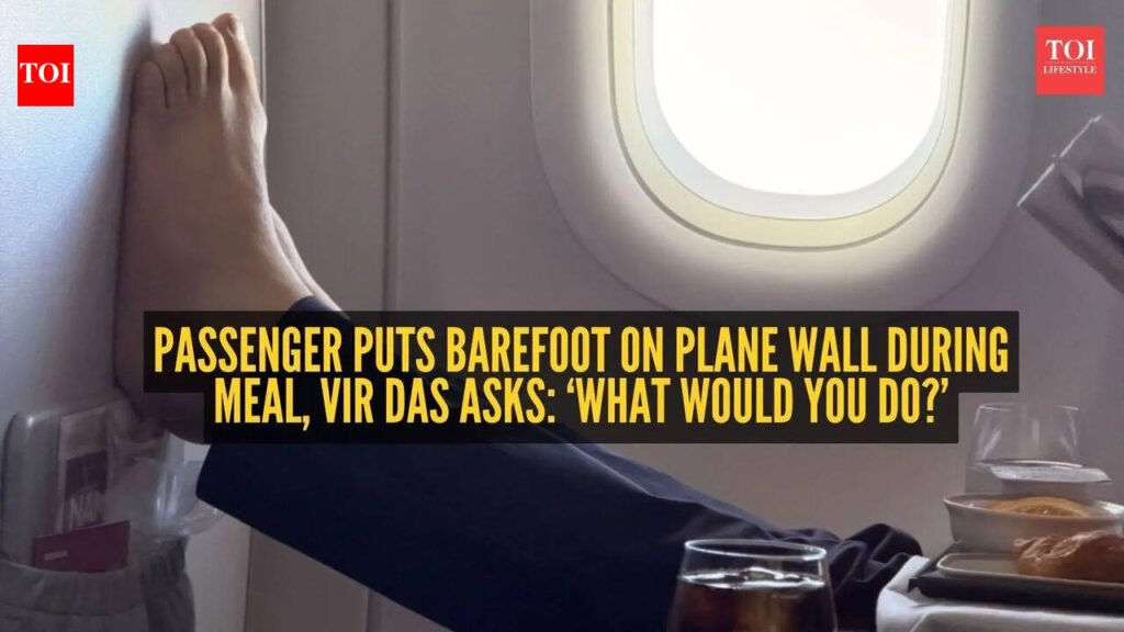 Vir Das spots passenger scratching bare feet during flight meal, internet says ‘new fear unlocked’