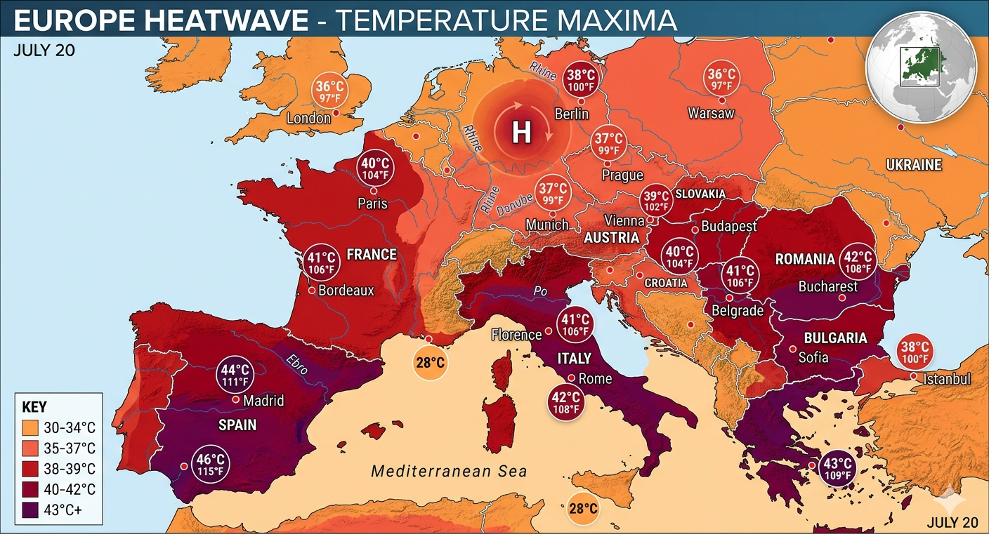 Europe Heat Wave Safety Tips, Transport Updates & Wildfire Risks